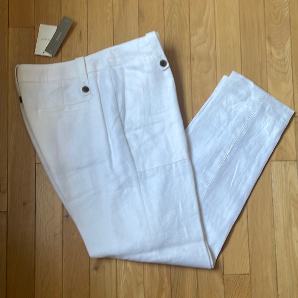 J. Crew White Straight Leg Pants